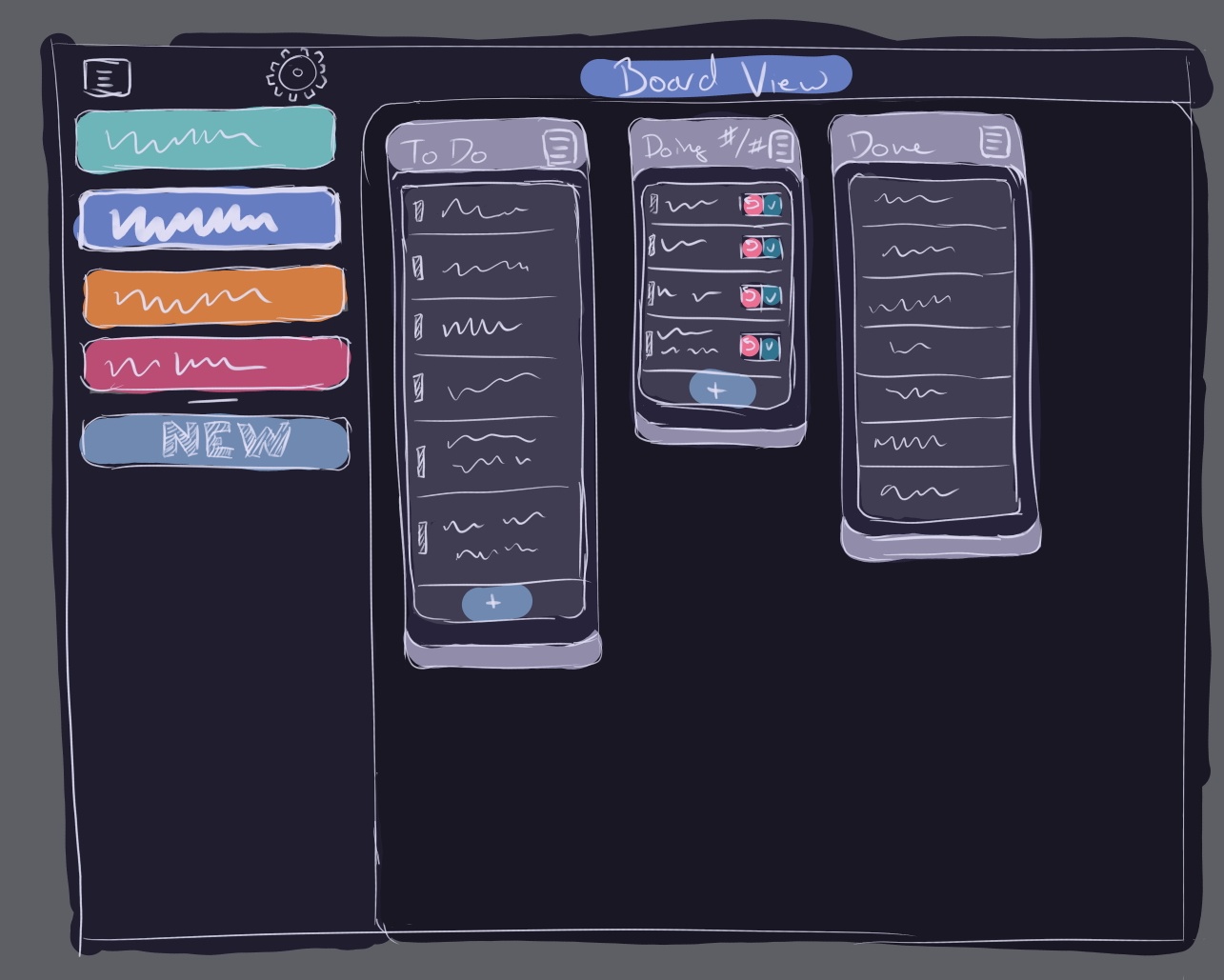 drawing of board view